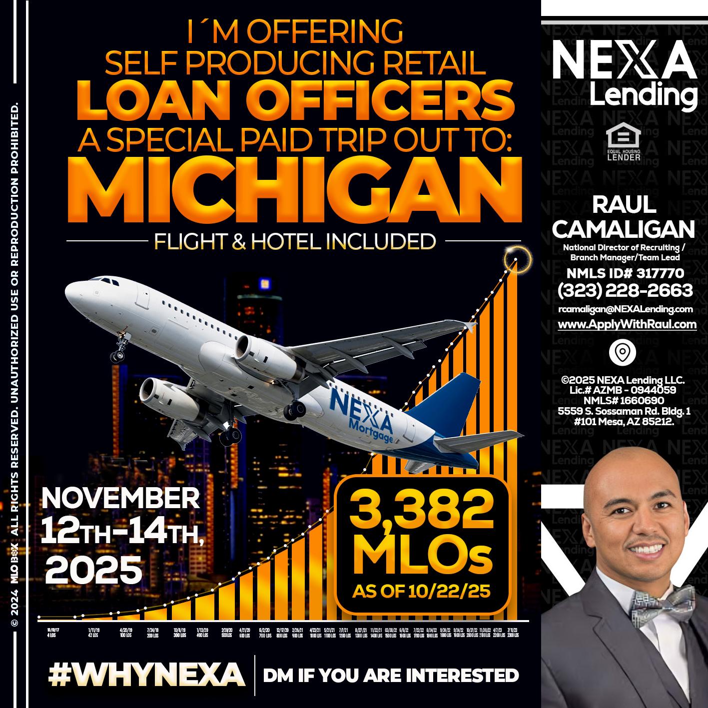 michigan trip - Raul Camaligan -National Director of Recrutiing/Senior Mortgage Consultant