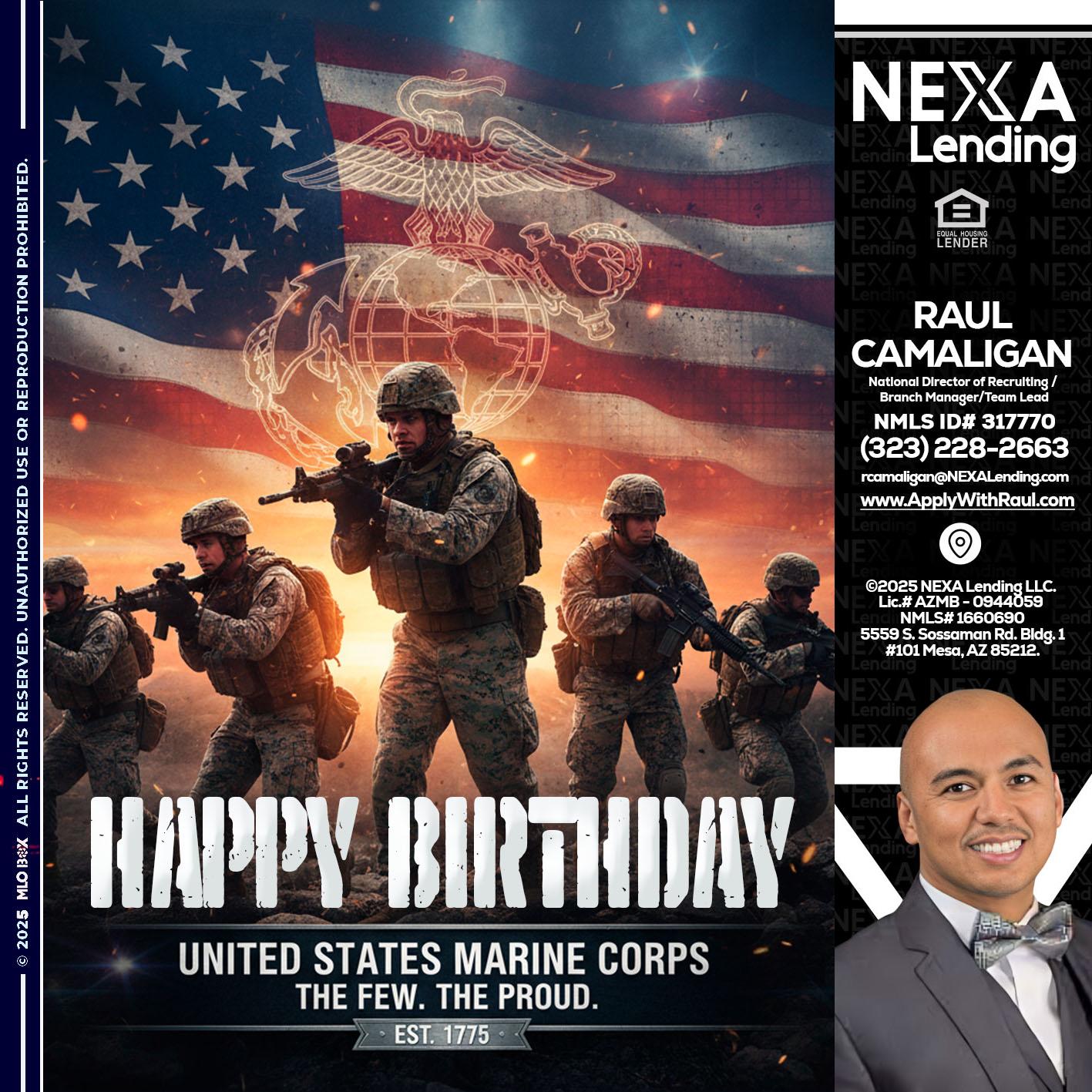 happy birthday - Raul Camaligan -National Director of Recrutiing/Senior Mortgage Consultant