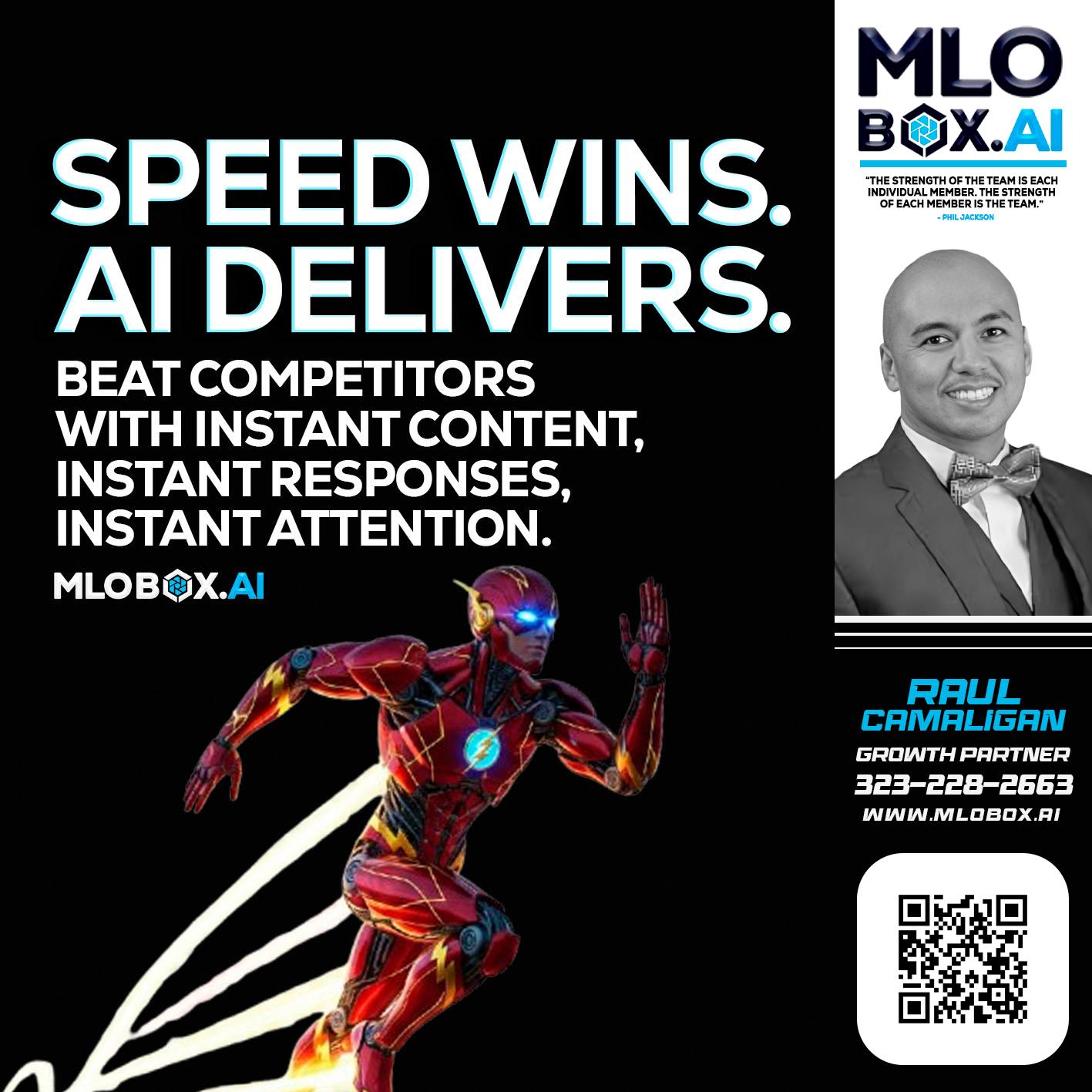 SPEED WINS - Raul Camaligan -National Director of Recrutiing/Senior Mortgage Consultant