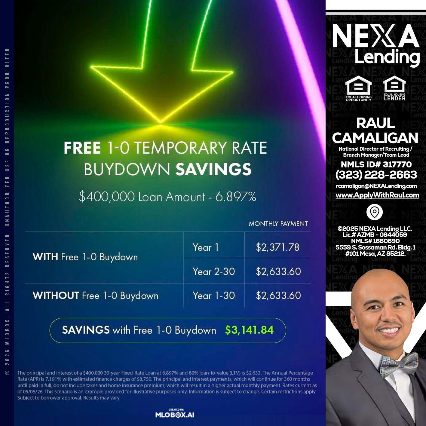 BUYDOWN - Raul Camaligan -National Director of Recruiting/Senior Mortgage Consultant