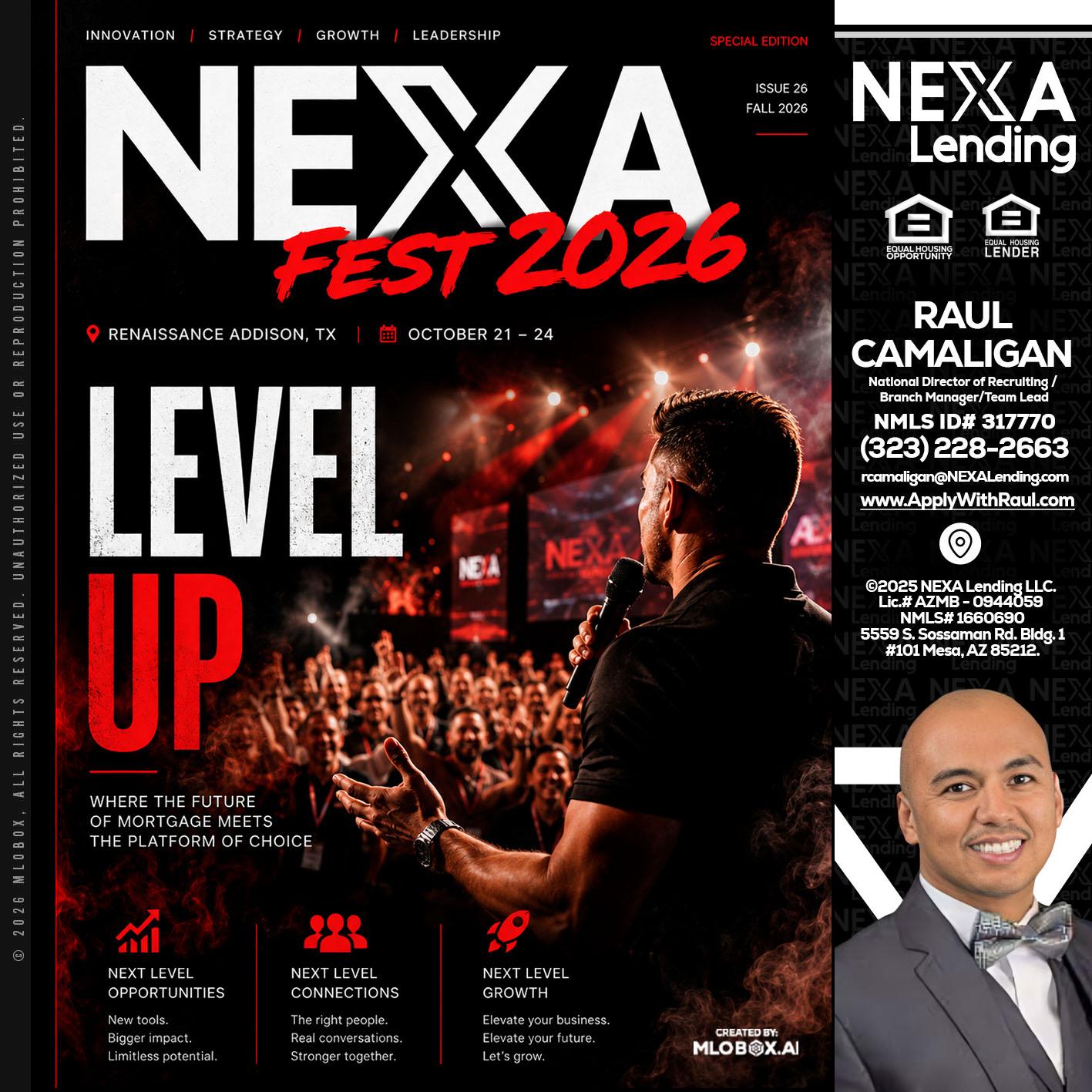 NEXA FEST 2026 - Raul Camaligan -National Director of Recruiting/Senior Mortgage Consultant