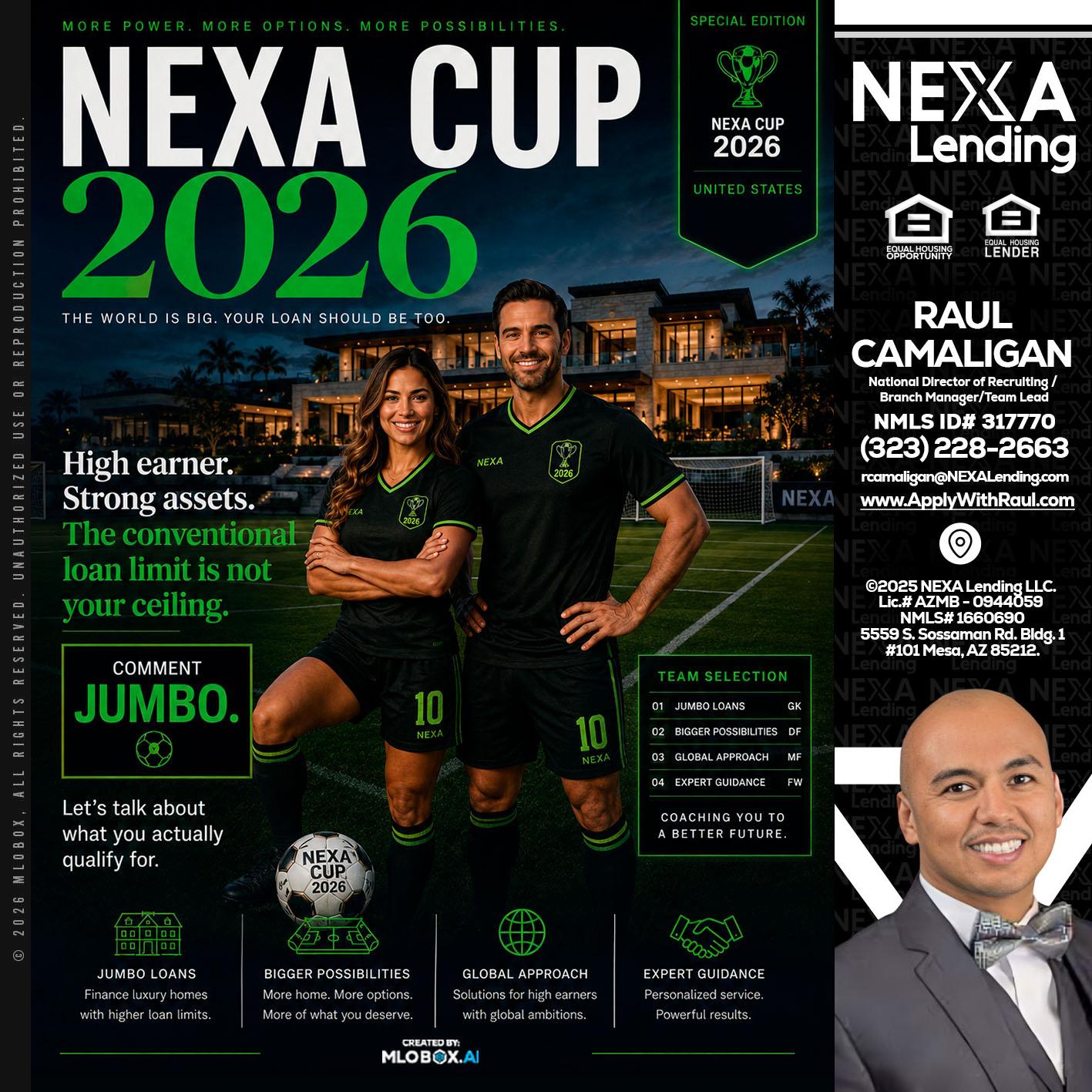 NEXA CUP 2026 - Raul Camaligan -National Director of Recruiting/Senior Mortgage Consultant
