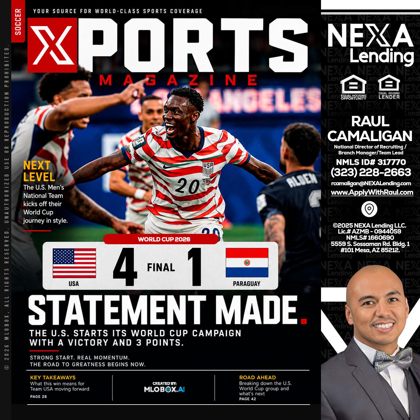 XPORTS - Raul Camaligan -National Director of Recruiting/Senior Mortgage Consultant