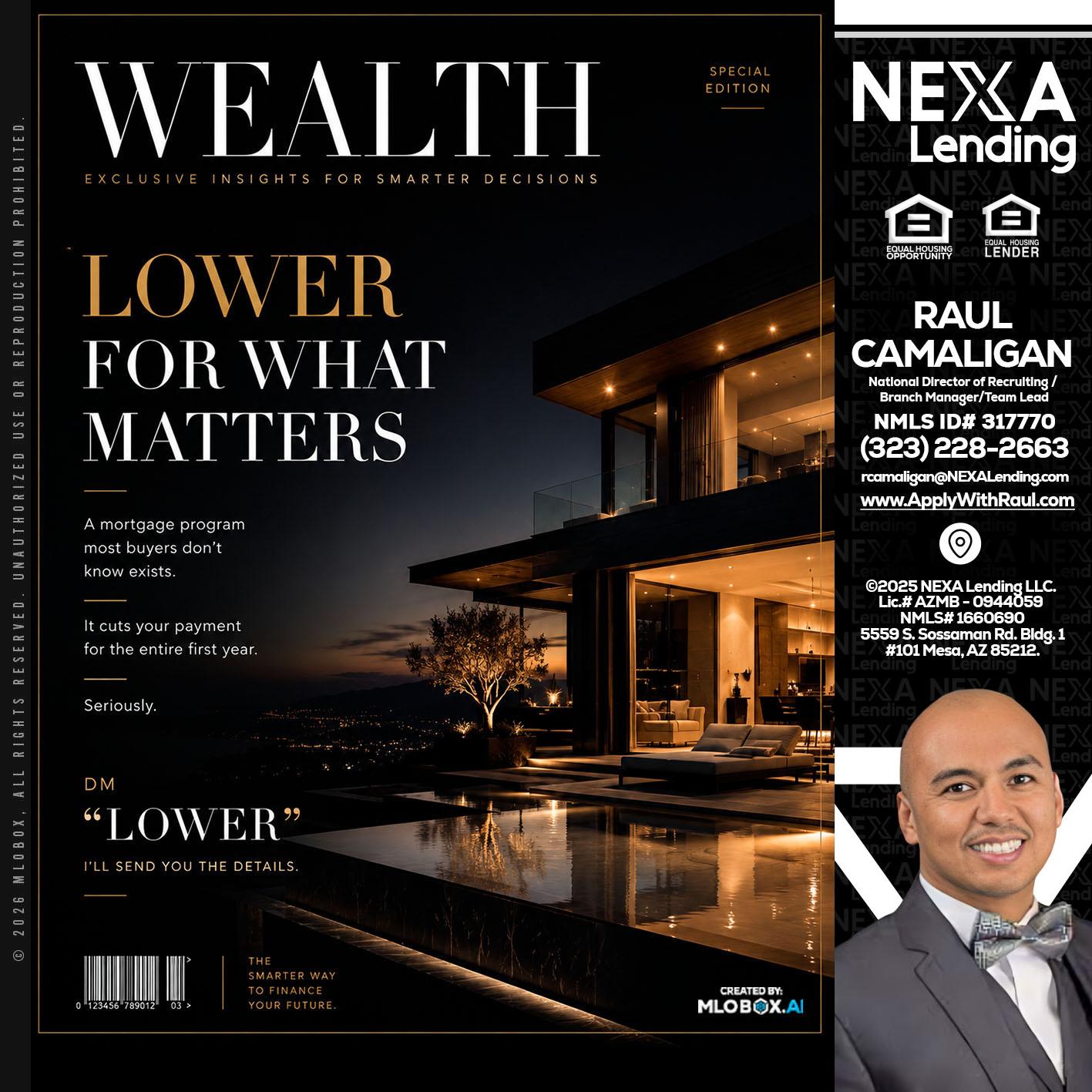 WEALTH - Raul Camaligan -National Director of Recruiting/Senior Mortgage Consultant
