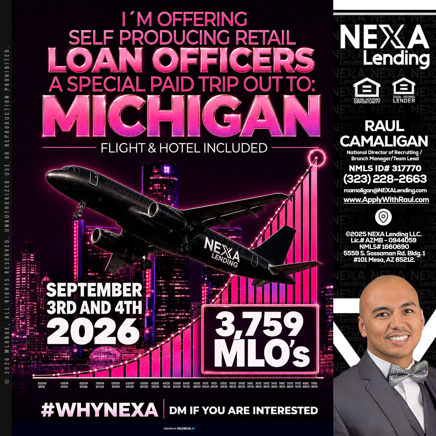 MICHIGAN TRIP - Raul Camaligan -National Director of Recruiting/Senior Mortgage Consultant