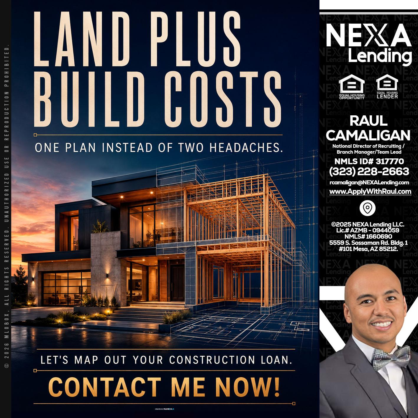 LAND PLUS - Raul Camaligan -National Director of Recruiting/Senior Mortgage Consultant