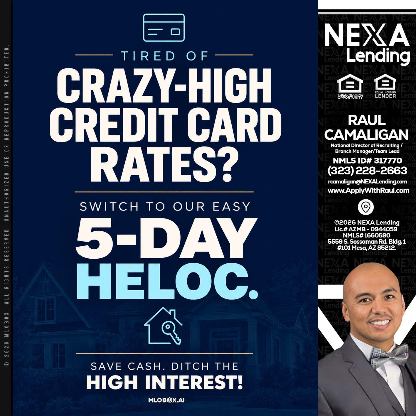 crazy high - Raul Camaligan -National Director of Recruiting/Senior Mortgage Consultant